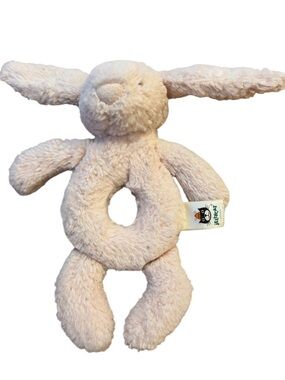 Jellycat Bunny Rattle Pink Baby Toy 7”